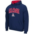thumbnail image 2 of Men's Colosseum Navy Arizona Wildcats Arch & Logo 3.0 Pullover Hoodie, 2 of 3