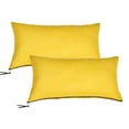 thumbnail image 5 of Home Soft Things Suede Throw Pillow Cover with Big Zipper 2 Pieces - Lemon Curry - 14" x 26", 5 of 5