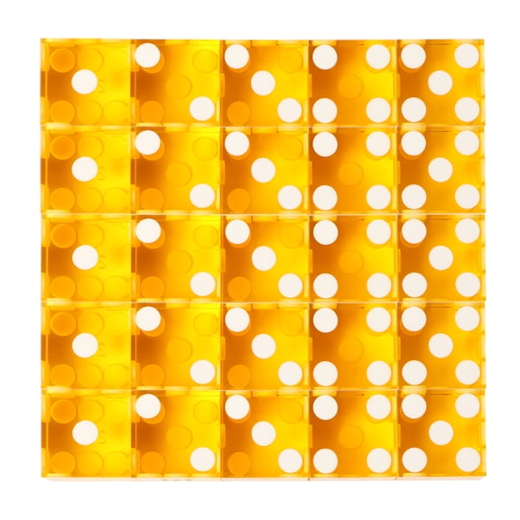 GSE Games & Sports Expert Casino Dice, Set of 25 19mm Vegas Casino Craps Dice for Dice Stacking, Yahtzee Dice Games, Other Dice Game - Yellow