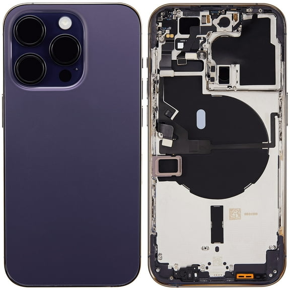 Replacement Back Housing W/Small Installed For iPhone 14 Pro(International)(No Logo)(Aftermarket  )(Deep Purple)