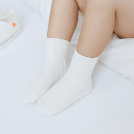 

0-5T Baby Solid Striped Casual Quarter Socks for Infant Toddler Kid Girls and Boys