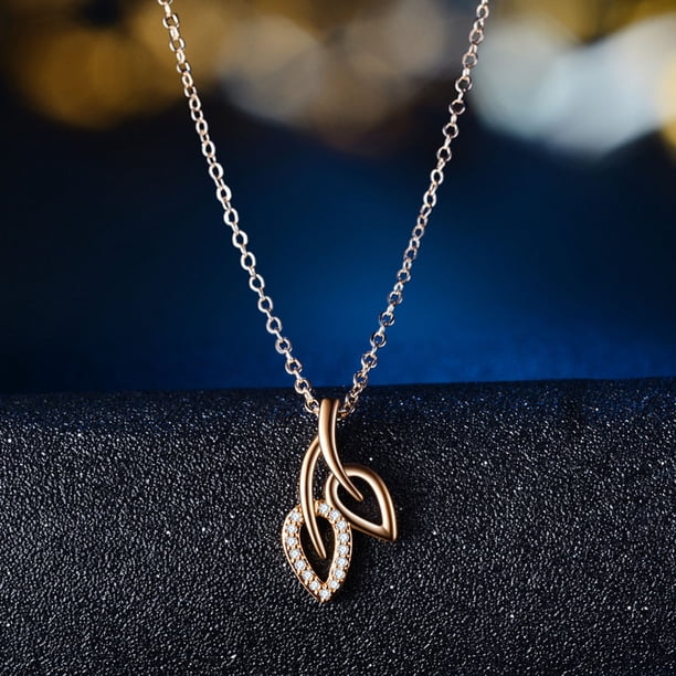 Collar para mujer, joyería para mujer, collar de rama de cobre, colgante de cristal femenino, cadena de clavícula, regalo, collar de cobre