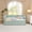 Cyan, variant on Noble House Wesley Twin Size Waved Daybed, Cozy Gingham Linen Sofa Bed with Twin Trundle and Charging Port, Navy Blue