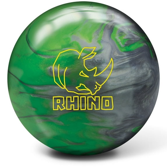 Brunswick Rhino Reactive PRE-DRILLED Bowling Ball- Green/Silver Pearl (12lbs)