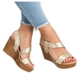 thumbnail image 4 of Sandalias de mujer con plataforma de tacón de cuña y boca de pescado de estilo nuevo de primavera y verano Wmkox8yii  sa1701, 4 of 4