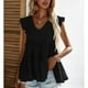 thumbnail image 2 of Camisa Babydoll para Mujer Higoodz Transpirable Peplum Top Cuello en V Sin Mangas, 2 of 6