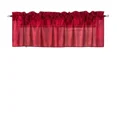 thumbnail image 4 of 2-Piece See-Through Faux Silk Valance – Semi-Sheer Rod Pocket Curtains (55"x18" Each) GHL18 Wine Red, 4 of 5