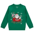 thumbnail image 3 of Pink Angel Girls’ Christmas Sweatshirt – Cozy Fleece Holiday Pullover – Festive Winter Top for School, Parties & Photos – Green Santa- Sizes 4, 3 of 7