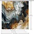 thumbnail image 6 of Marble Waterproof Shower Curtain Set with Hooks, Printed Bathroom Decoration - Curtain Sets for Bathroom Curtains, 6 of 6