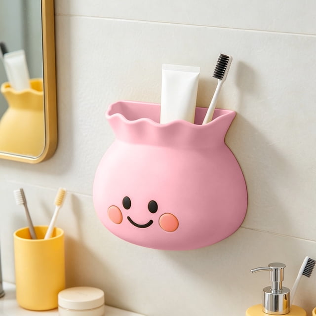 EGNMCR Storage Containers Cute Smileys Face Storage Box Creatives Paste Wall Mounted Refrigerator Magnetic Suction Money Bag Magnetic Suction Refrigerator Storage Box Plastics storage boxs