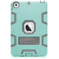 thumbnail image 3 of Mignova pour iPad Mini 1/2/3 Étui, Robuste Antichoc Résistant aux Impacts Convivial pour Enfants Étui Hybride Robuste de Protection avec Support Intégré pour Apple iPad Mini 1/Mini 2/Mini 3 (Gris/aqua), 3 of 6