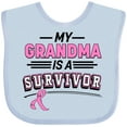 thumbnail image 3 of Inktastic My Grandma is a Survivor Breast Cancer Awareness Boys or Girls Baby Bib, 3 of 4