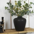 thumbnail image 3 of DecMode 14" Matte Black Ceramic Vase, 3 of 12