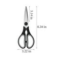 thumbnail image 2 of Kitchen Scissor, Black Grey Shears, Heavy Duty Cooking Scissors, Stainless Steel Sharp Utility Shears for Chicken Meat Vegetable Fish, Multifunction Scissors 1Pcs, Protective Sheath, Dishwasher Safe, 2 of 8