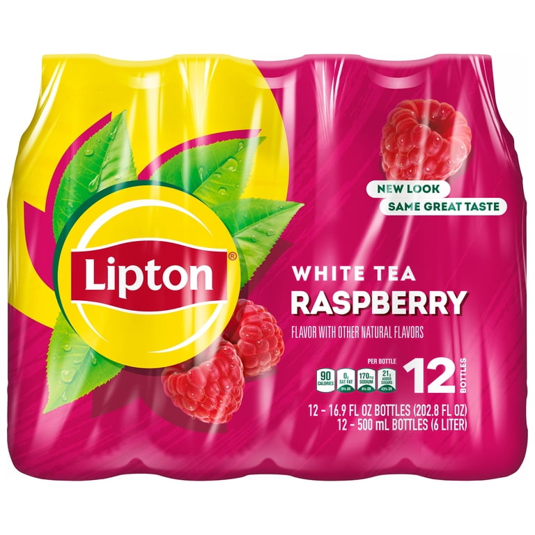 Lipton Raspberry White Iced Tea, 16.9 fl oz, 12 Pack photo 2