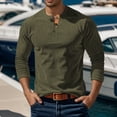 thumbnail image 2 of RUTAYY Men's T-Shirts Corduroy Casual Slim Fit Long Sleeve Tee Shirts Solid Color Basic Tops Business Daily Wear Vacation Beach Tees, 2 of 5