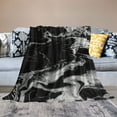thumbnail image 2 of TIAOTIAOHOU Plush Throw Blanket Modern Marble Pattern Soft Cozy Blanket Flannel Blankets All-Season for Sofa Couch Bed, 2 of 6