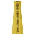 thumbnail image 4 of SMihono Robe Bohème d'Été pour Femmes Grande Taille Femmes Vintage Quotidienne Décontractée Sans Manches à Rayures Imprimée à Col en V Robe Maxi d'Été, 4 of 6