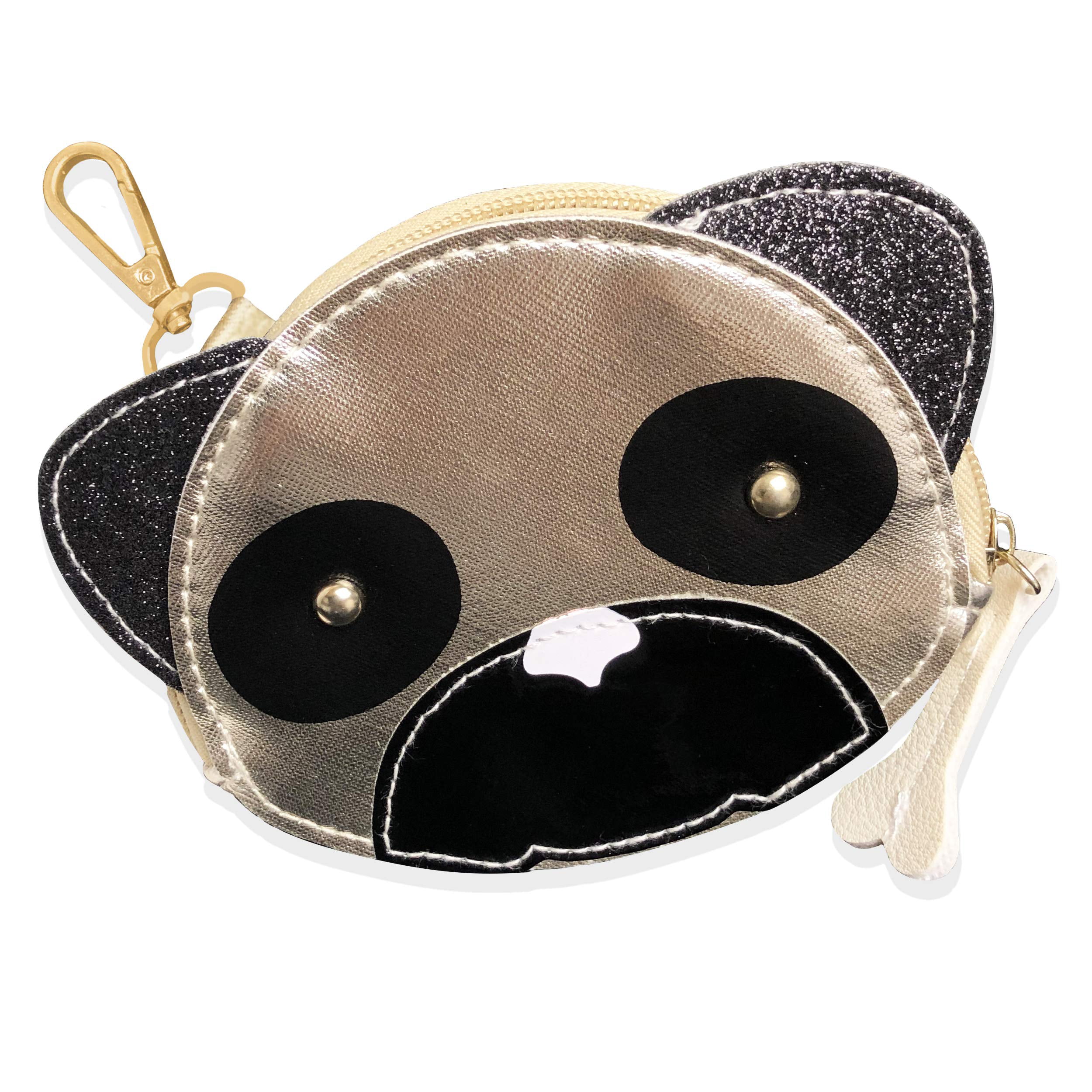 Summer Pug Dog Zipper Purse Pouch Small Wallet Keychain Coin Credit Card Makeup Bag