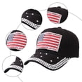 thumbnail image 4 of Rumantou Usa 250th Anniversary Hat 4th of July Baseball Cap Hat Baseball Cap Adjustable Unisex Baseball Cap With National Flag Five Pointed Star Rhinestone for ,E, 4 of 4