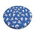 thumbnail image 1 of Balery Cute Shark Fundas de asiento para taburete de bar redondo de tela de terciopelo ajustables que protegen de arañazos y manchas para sillas de 14 a 17 pulgadas.-14 inch, 1 of 7