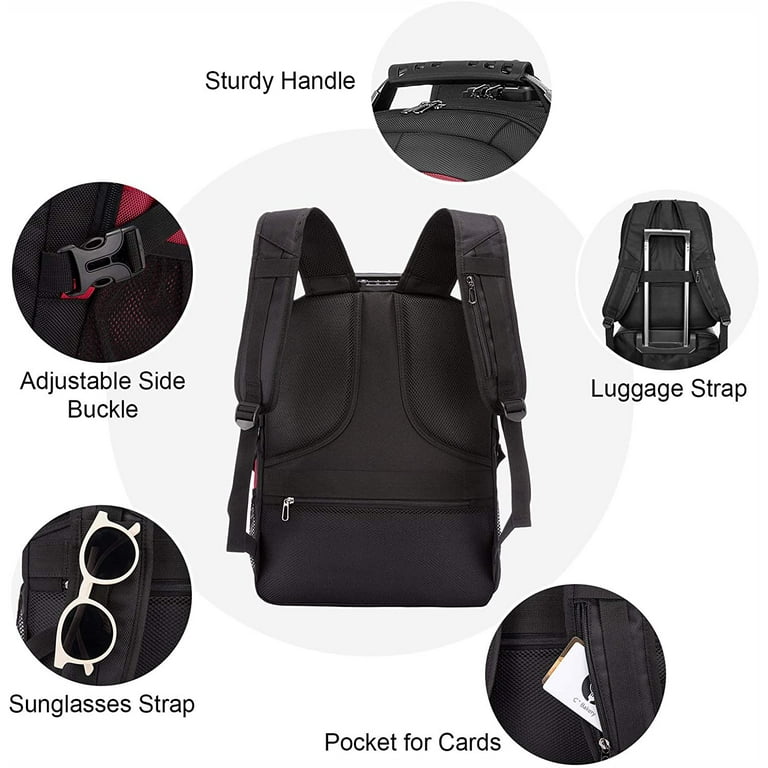 Lovevook Men Travel Backpack with Lock Waterproof Work Computer Bag Fit for 17 Laptop Large College Book Bag with USB