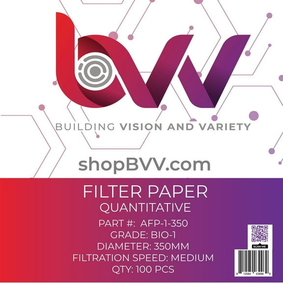 BVV Ashless Filter Papers - 350MM - Quantitative
