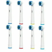 GENKENT 8Pcs Toothbrush Heads Replacement Brush Fit For Braun Oral B PRECISION CLEAN
