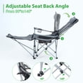 thumbnail image 3 of Reclining Chair with Footrest, Headrest, Storage Bag & Cup Holder for Outdoor Adventures & Cozy Indoor Relaxation, 3 of 12