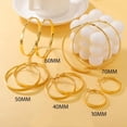 thumbnail image 3 of YOUNGYUE Gold Hoop Earrings for Women, 30-70mm 14K Gold Plated Big Hoops, Hypoallergenic Lightweight, 3 of 7