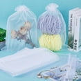 thumbnail image 4 of 30Pcs Sheer Organza Bags White Drawstring Gift Bag Bulk 12x16 Inch Large Jewelry Pouches Festival Gifts Decoration Party Favor Mesh Pouch for Jewelry Cosmetic Storage Packaging Travel Crafts, 4 of 6