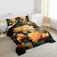 thumbnail image 3 of Manfei Rustic Flower Lotus Bedding Comforter Set,Countryside Lake Plant Twin Comforter Sets,Country Floral Bedding Set For Girls,Breathable Home Decor Reversible,2pcs, 3 of 8