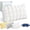 #A004 White, variant on Cooling Marshmallow Puff Pillow – Mellow Puff Pillow for Adults, Cloud Bed Sleep Pillow, High Resilience Support, Neck Align for Side Back Sleepers, Breathable Skin Friendly Washable
