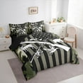 thumbnail image 3 of jejeloiu Deer Bear 7-Piece Full Bedding Set Jungle Animal Green Black Brown Reversible Decor, 3 of 8