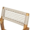 thumbnail image 5 of Christopher Knight Home Modern Outdoor Dining Chairs, Solid Wood Frame, Rope-Woven Backrest, Beige, Set of 2, 5 of 12