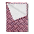 thumbnail image 2 of 4th of July Soft Flannel Fleece Blanket, Diagonal Stripes with Stars Union of the States Day of Independence, Cozy Plush for Indoor and Outdoor Use, 50" x 60", Violet Blue Red White, by Ambesonne, 2 of 5