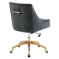 thumbnail image 5 of Modway Discern Modern Performance Velvet Swivel Office Chair in Gray, 5 of 7