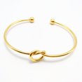 thumbnail image 4 of Pulsera de nudo de amor simple pulsera abierta de metal pulsera Joker DIY para mujer, 4 of 5