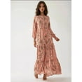 thumbnail image 4 of Printed Long Sleeve Viscose Maxi Dress, 4 of 7