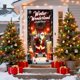 thumbnail image 1 of Adornos navideños, regalos navideños, cortina navideña de 35 x 72 pulgadas, decoración navideña para puerta y pared, festival, fiesta, poliéster., 1 of 6