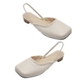 thumbnail image 4 of Sandalias de tacón bajo, sandalias de cabeza cuadrada, sandalias de cabeza cuadrada simples, sandalias de punta cerrada, muy versátiles, 4 of 9