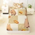 thumbnail image 3 of Erosebridal Kid Cute Capybara Twin Sheet Sets, Leopard Print Buffalo Bedding, 3pcs, 3 of 5