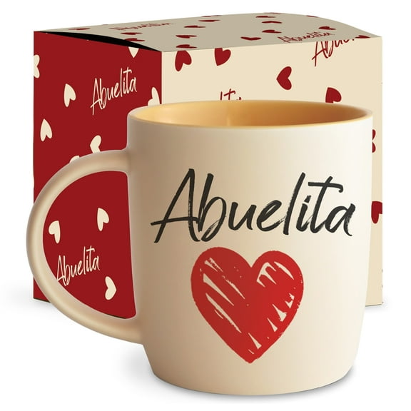 Triple Gifffted Abuelita Coffee Mug in Spanish, Latino Best Grandma in The World Gifts, La Mejor Abuela, Regalo Dia de las Madres, Mothers Day, Navidad, Birthday and Christmas Taza Abuelos, V2 13 Oz
