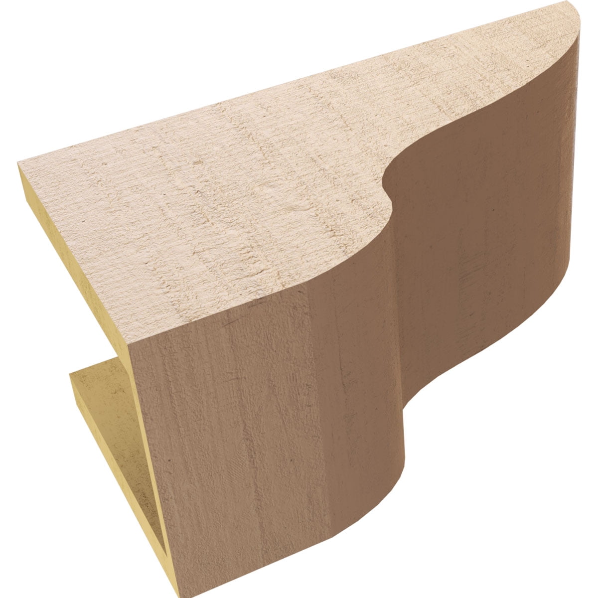 7"W x 14"D x 7"H Wide Greensboro Rough Cedar Woodgrain TimberThane Corbel, Primed Tan