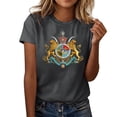 thumbnail image 2 of Levmjia Women's Vintage Print Short Sleeve Graphic Tee Soft Cotton-Like Crew Neck T-Shirt Casual Comfort Stretch Top for Women, 2 of 5