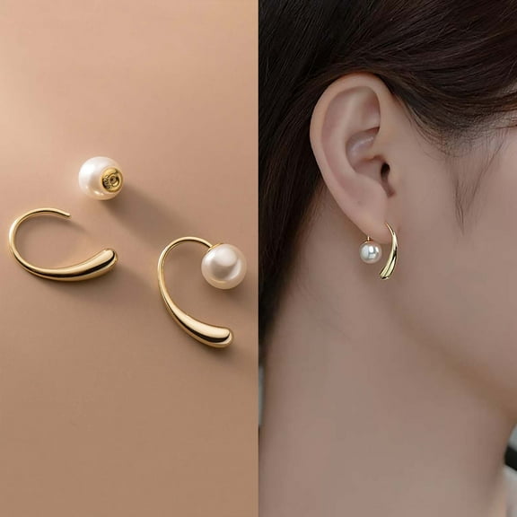 Dainty Pearl Drop Earrings,Water Drop Earrings,Bridal Pearl Earrings,Pearl Hook Earrings,Tear Drop Earrings,Bridesmaid Gifts,Pearl Dangle Earrings,Gold,Silver