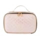 thumbnail image 1 of Bolso cosmético de cuero de la tela escocesa del diamante del laser, bolso cosmético portátil, material de la PU, 1 of 5