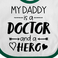 thumbnail image 4 of Inktastic My Daddy is a Doctor and a Hero Boys or Girls Baby Bib, 4 of 4