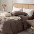 thumbnail image 5 of ZOVAN Duvet Cover Set 100% Washed Cotton Super Soft Breathable Durable ( Mauve Brown, King), 5 of 9