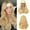 Blonde, variant on Phocas Long Black Headband Wig for Women，20inch Synthetic Realistic Wavy Wig no Bangs